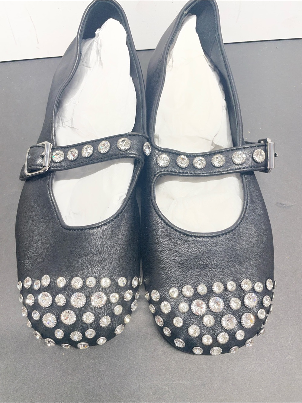 Salna Embellished Ballet Flats in Leather - Picture 6 of 7